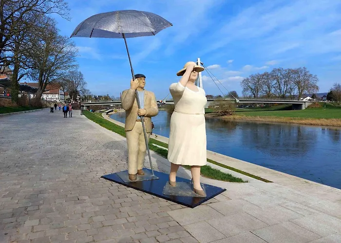 Lägenhet Mw 1b 82m2 Weserbergland Weser Inkl 2 Terrassen Waesche Und Endreinigung Self Checkin *