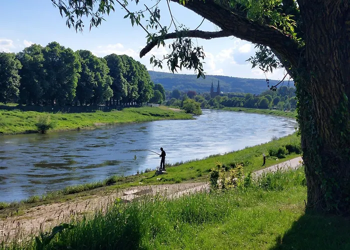 Mw 1b 82m2 Weserbergland Weser Inkl 2 Terrassen Waesche Und Endreinigung Self Checkin * Höxter